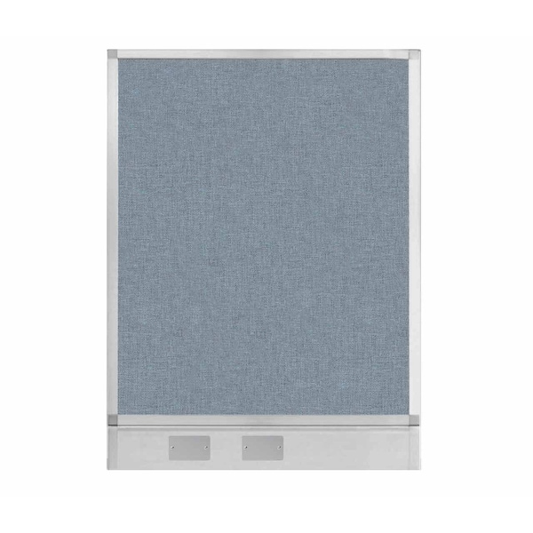 Hush Panel Configurable Cubicle Partition 3' x 4' Powder Blue Fabric w/ Cable Channel